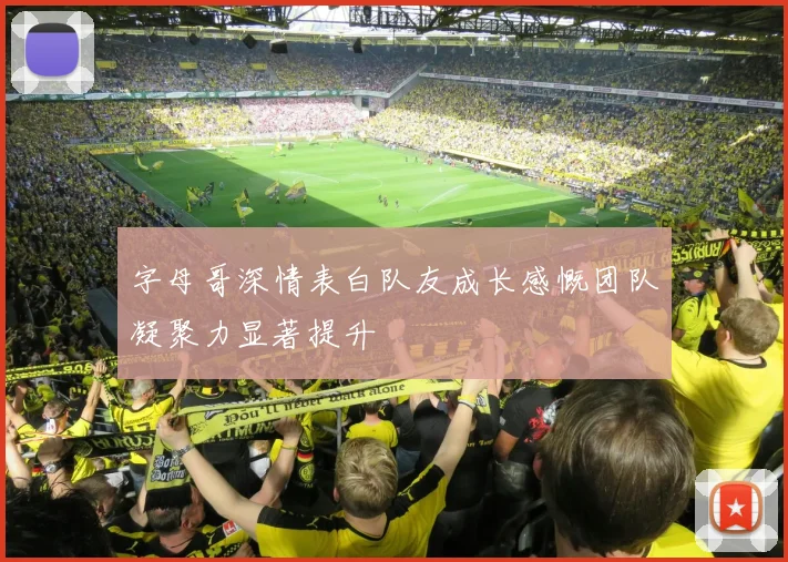 字母哥深情表白队友成长感慨团队凝聚力显著提升